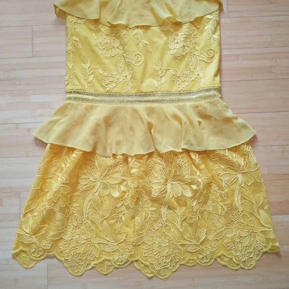 -NWT- Aidan Mattox Tiered Floral Lace Dress 2 - Picture 7 of 16